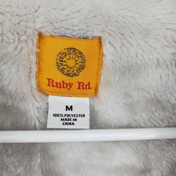 Ruby Rd Grey Faux Suede Women's Open Front Vest Size Medium - Picture 3 of 8